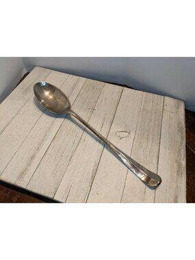 Silverplated Salad Serving Spoon Silver Plate 13" Unmarked